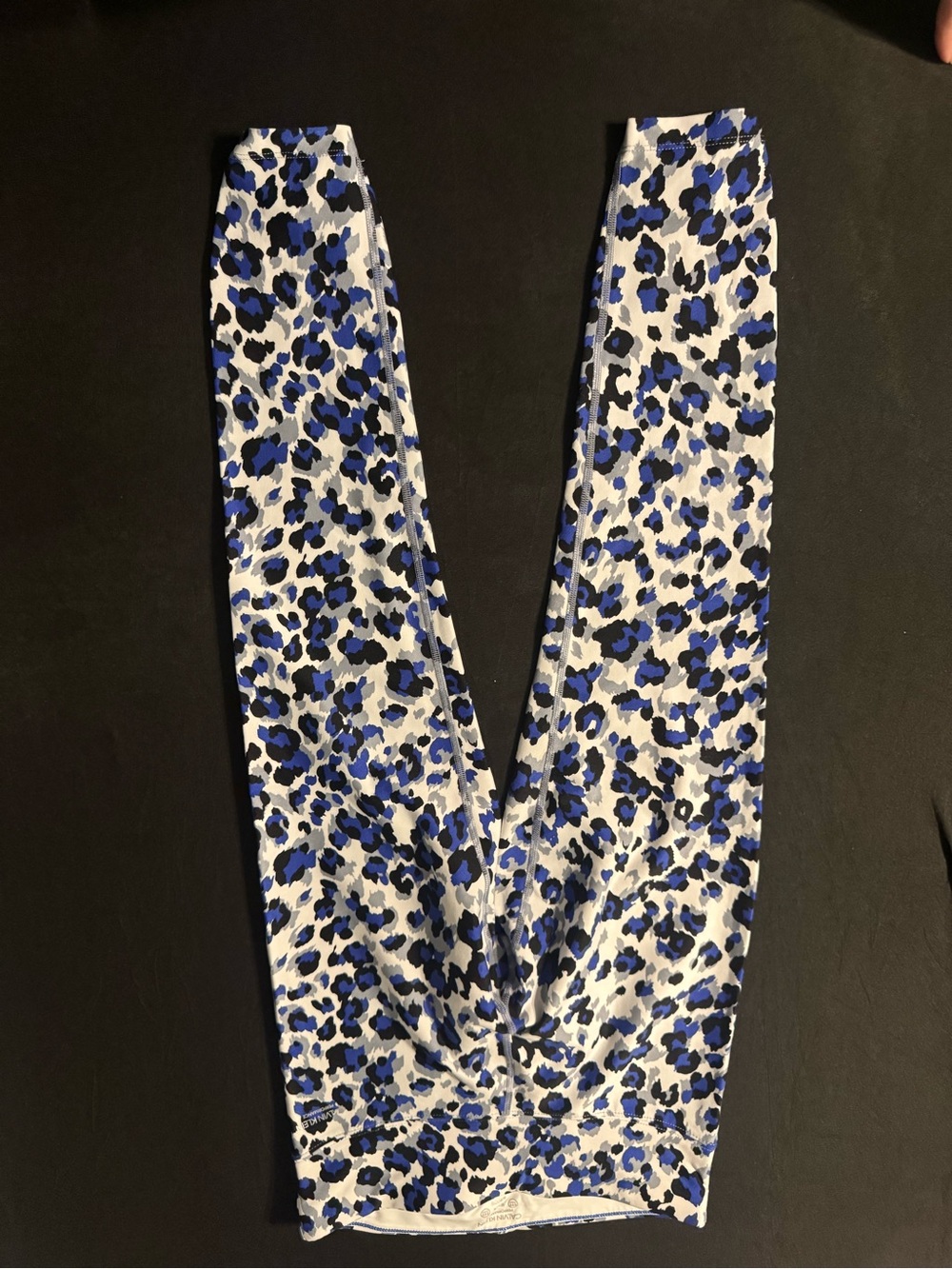 Calvin Klein Blue and Black Leopard Print High-Waist Leggings